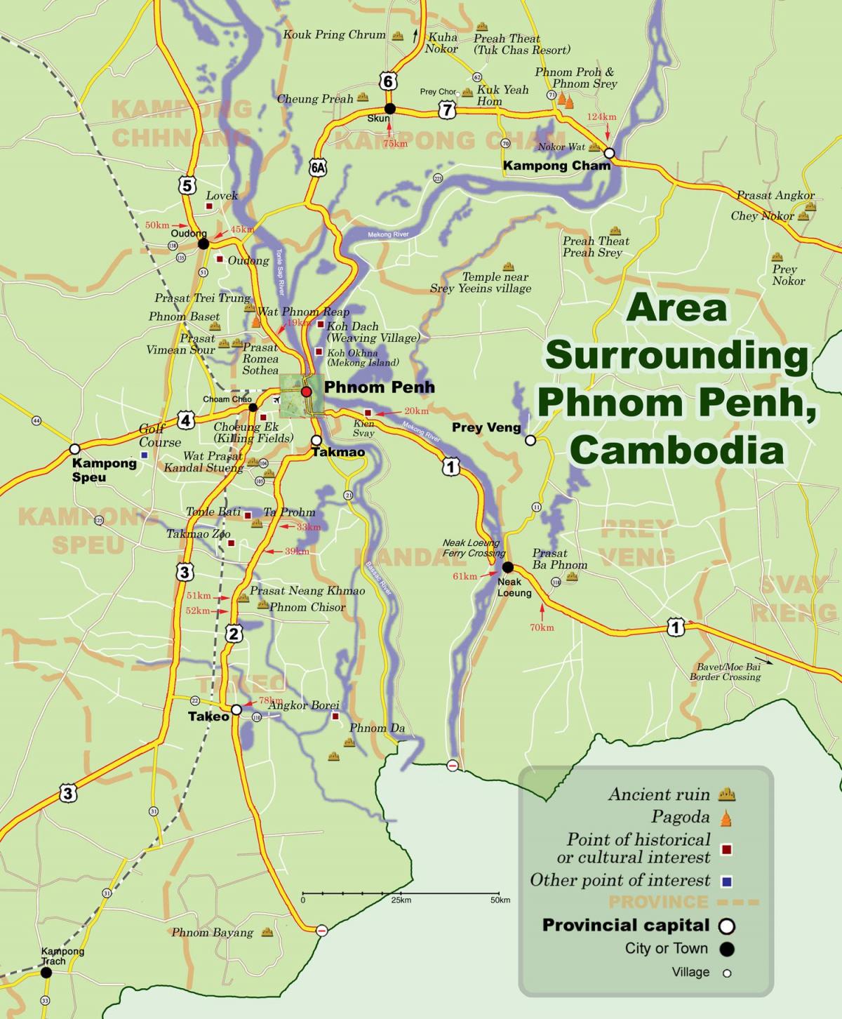 Քարտեզ phnom penh, Կամբոջա