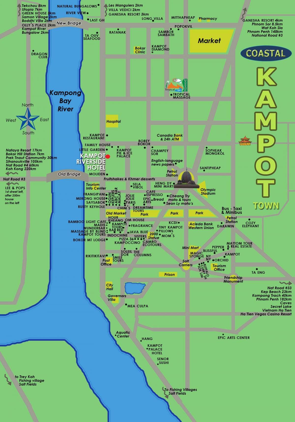 Քարտեզ кампот Կամբոջա
