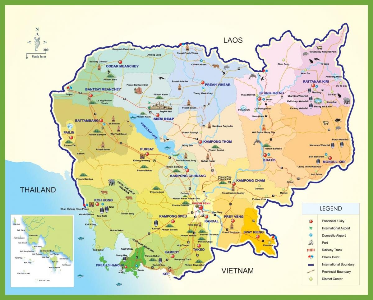քարտեզ Կամբոջայի